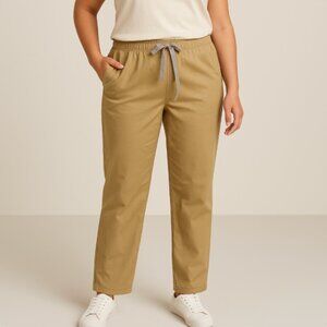 Old Navy Women’s Tan Straight-Leg Drawstring Pants, size 10